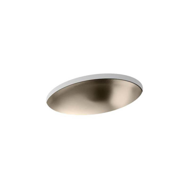 Rhythm  23-1/4" oval undermount bathroom sink, no overflow