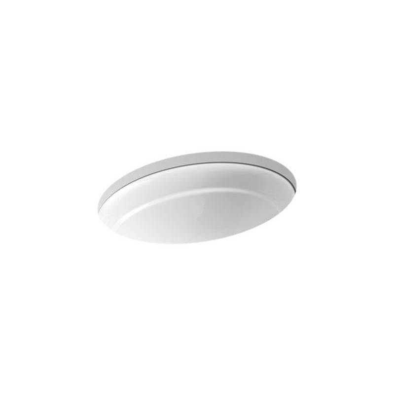 Serif  20-3/4" oval undermount bathroom sink, no overflow