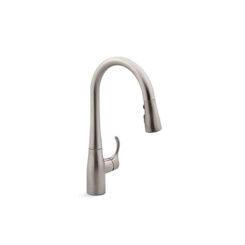 Simplice  Compact pull-down kitchen sink faucet with three-function sprayhead