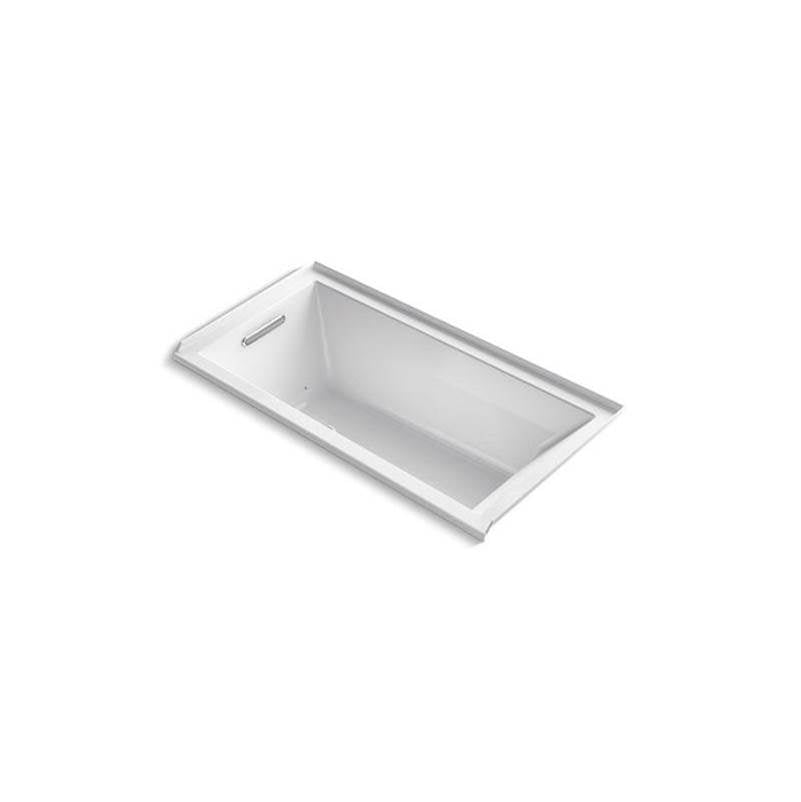 Underscore  60" x 30" alcove Heated BubbleMassage air bath with Bask , left drain