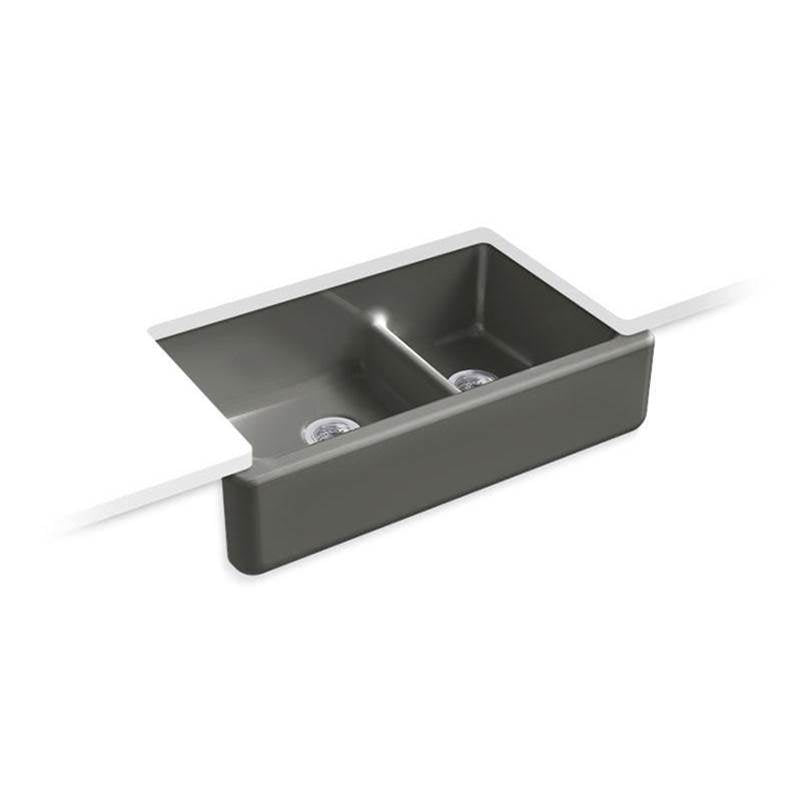 Whitehaven  Smart Divide  35-3/4" undermount double-bowl farmhouse kitchen sink