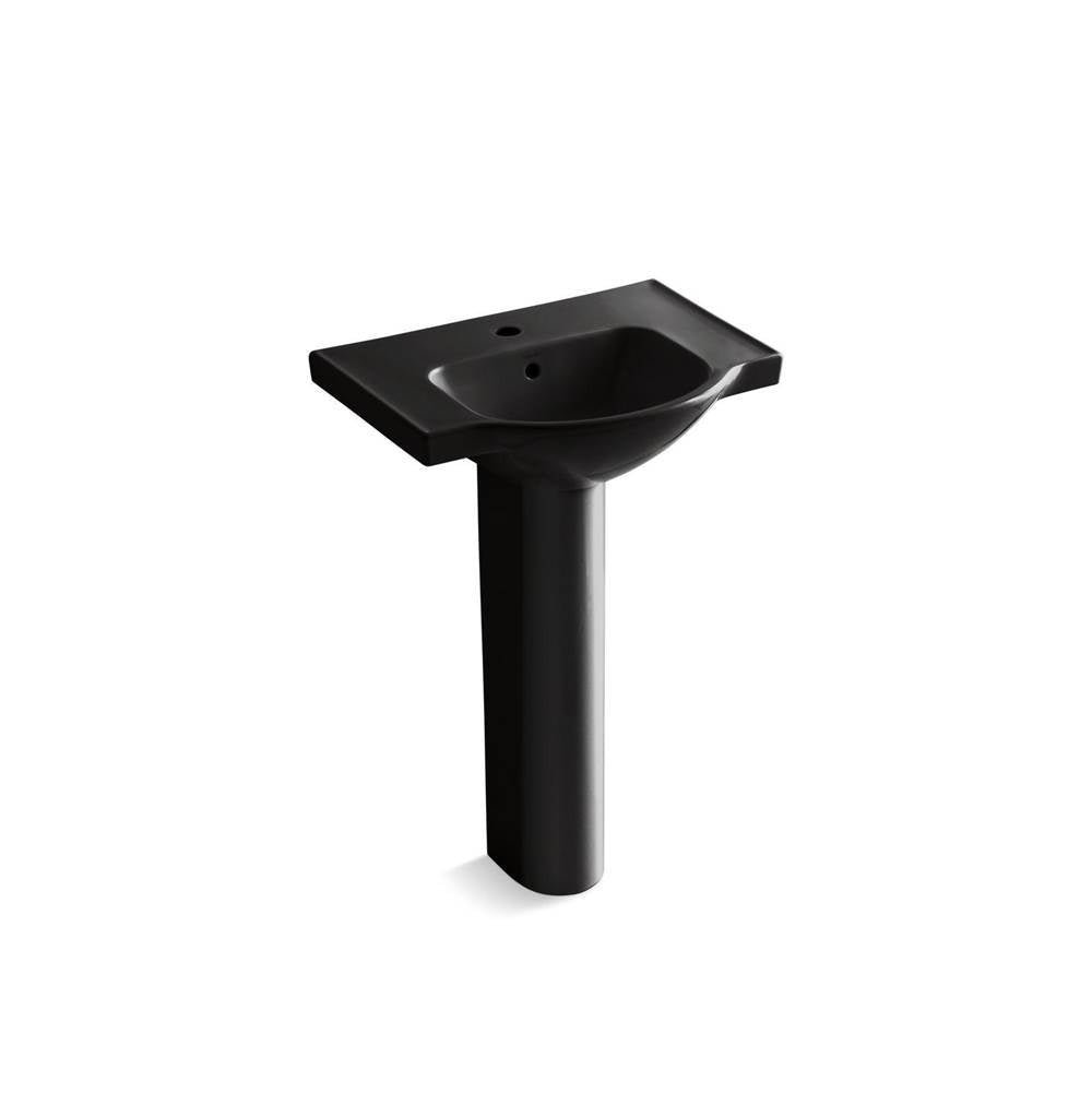 24" rectangular pedestal bathroom sink
