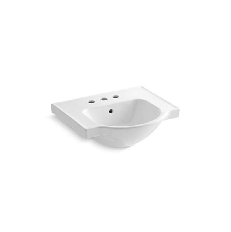 Veer  21" square pedestal bathroom sink