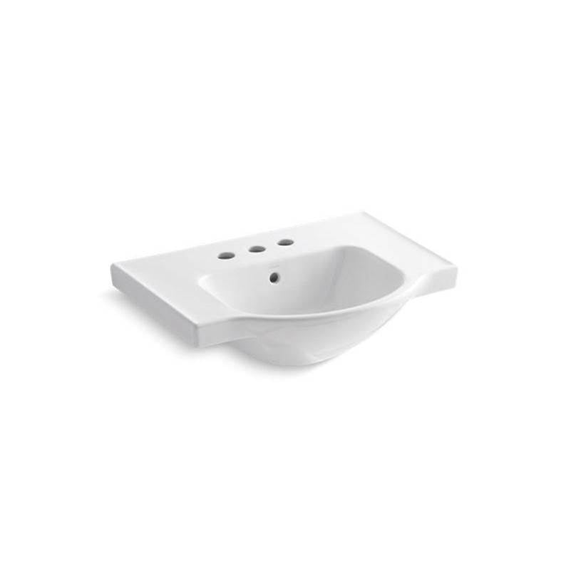 Veer  24" square pedestal bathroom sink