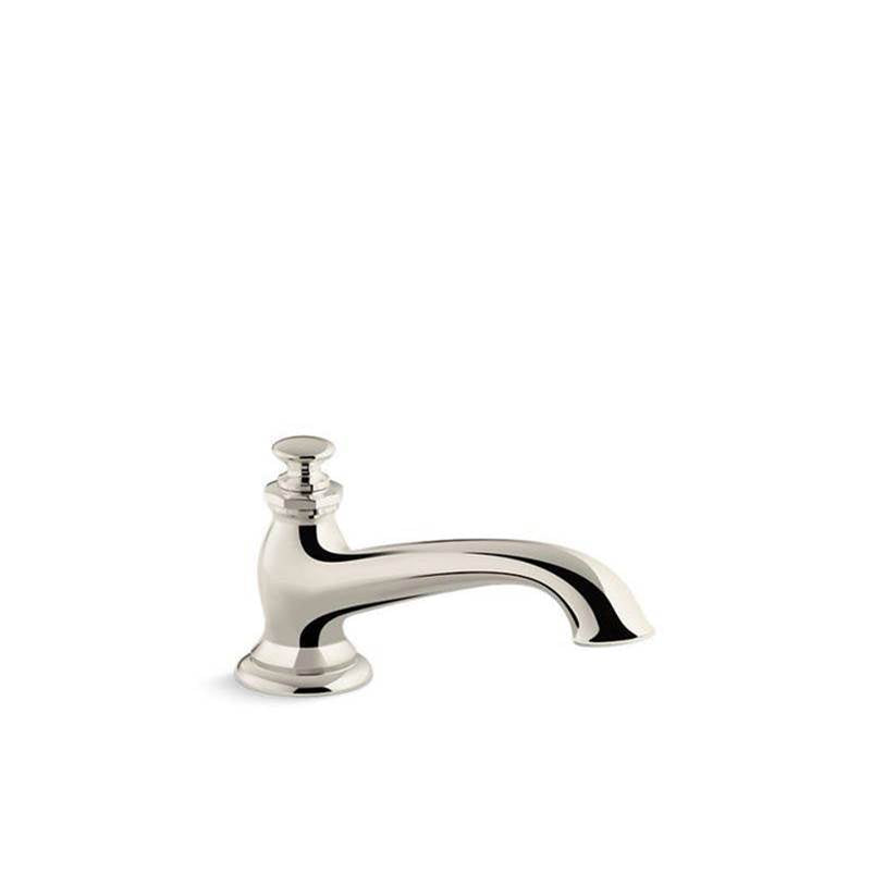 Artifacts  Deck-mount bath spout with flare design