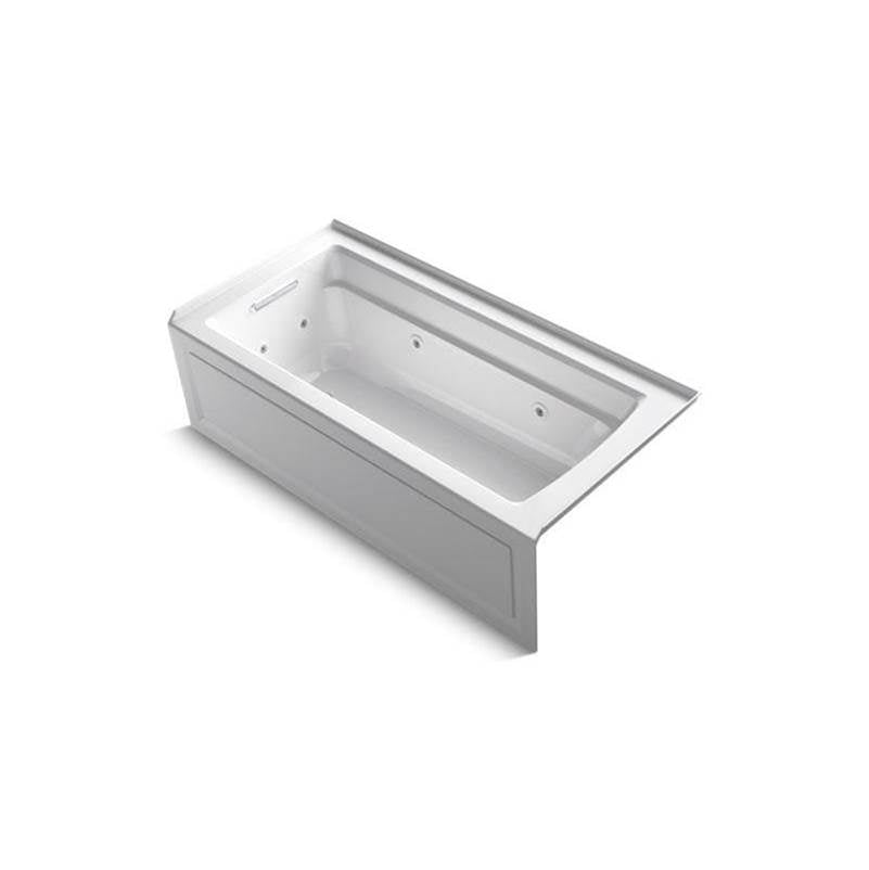 Archer  66" x 32" alcove whirlpool bath with Bask  heated surface, left drain