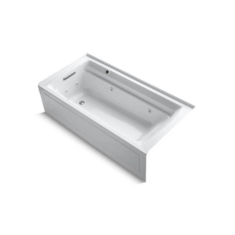 Archer  72" x 36" alcove whirlpool bath with Bask  heated surface, left drain