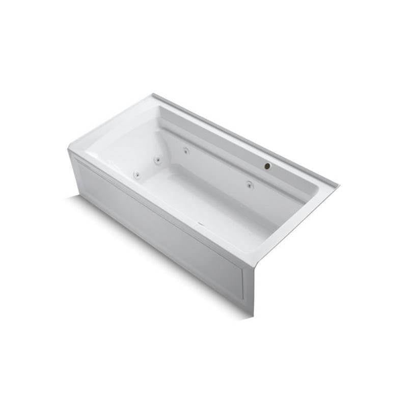 Archer  72" x 36" alcove whirlpool bath with Bask  heated surface, right drain