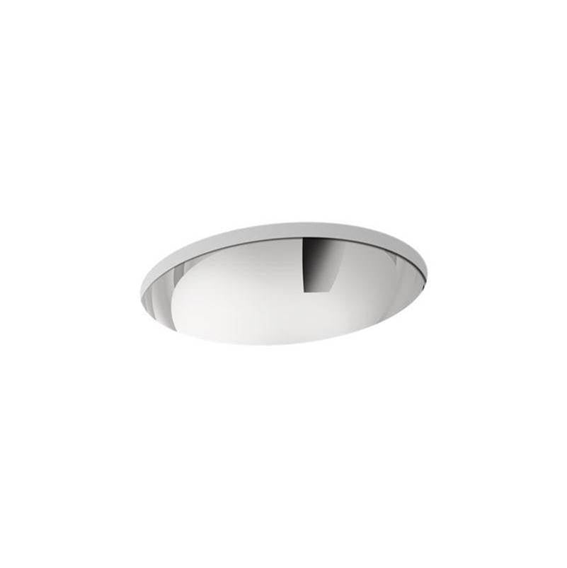 Bachata  20" oval drop-in/undermount bathroom sink, no overflow