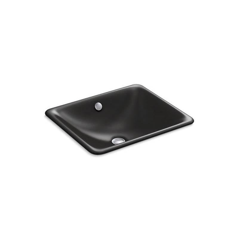 Iron Plains  18-1/2" rectangular drop-in/undermount bathroom sink