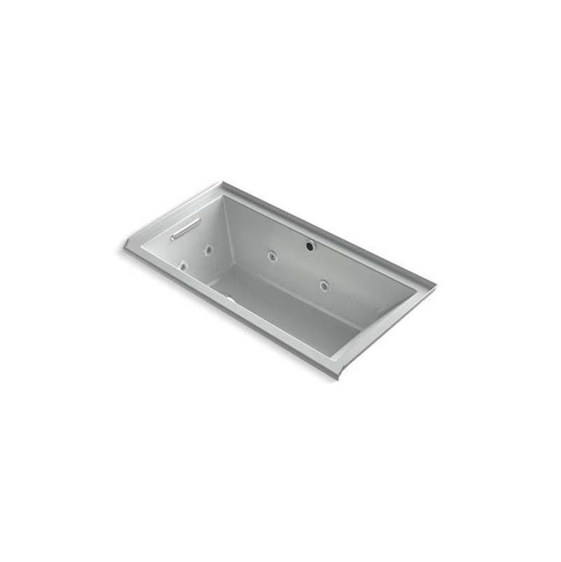 Underscore  60" x 30" alcove Heated BubbleMassage air bath with whirlpool, left drain