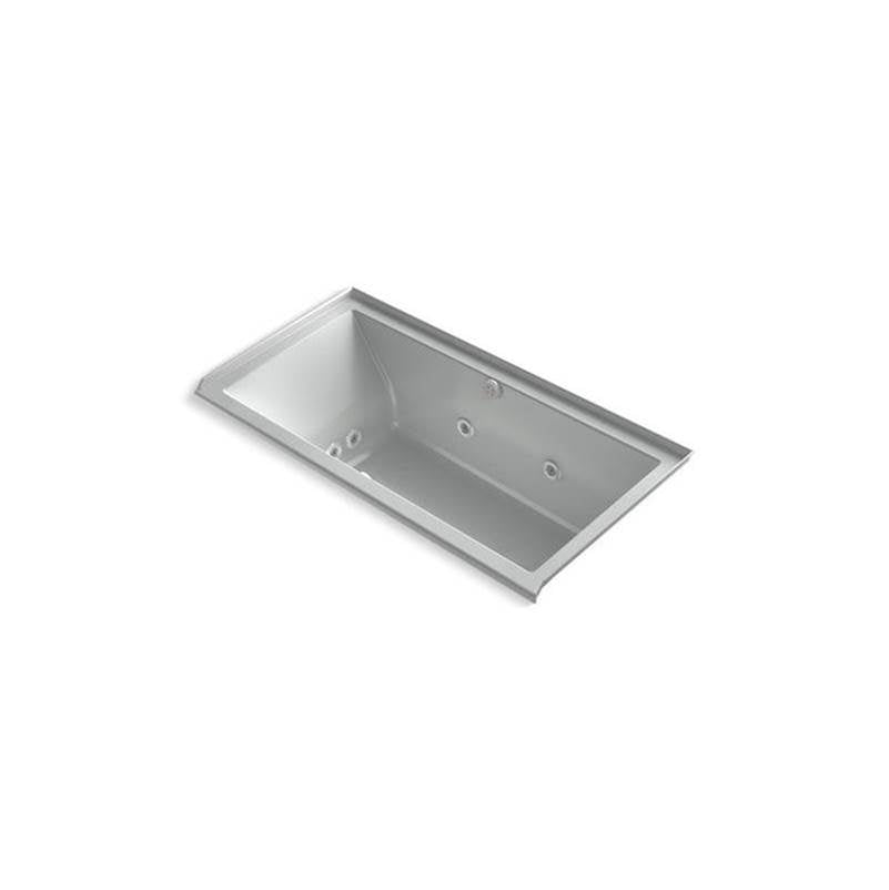 Underscore  60" x 30" alcove Heated BubbleMassage air bath with whirlpool, right drain
