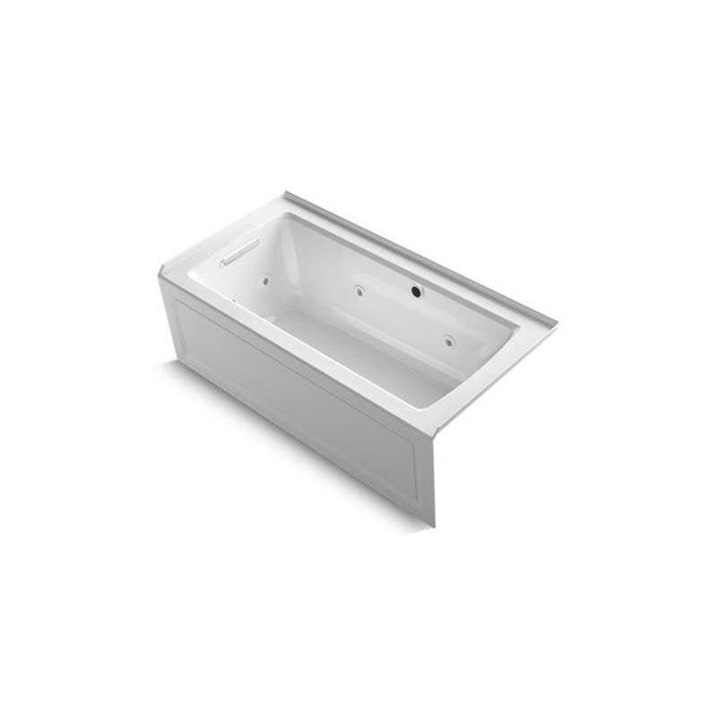 Archer  60" x 30" alcove whirlpool bath with Bask  heated surface, left drain