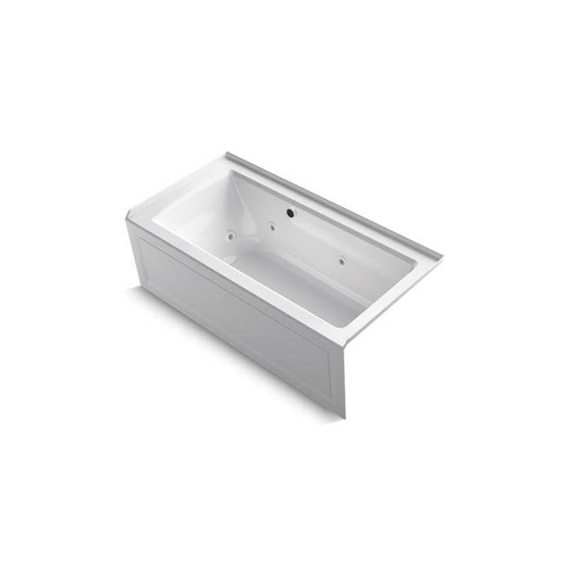 Archer  60" x 30" alcove whirlpool bath with Bask  heated surface, right drain