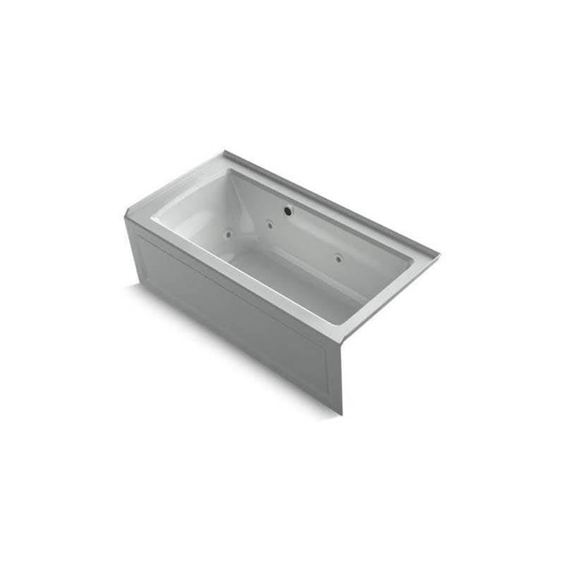 Archer  60" x 30" alcove whirlpool bath with Bask  heated surface, right drain