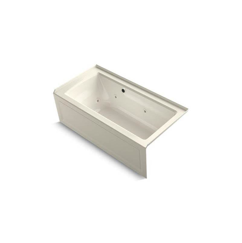 Archer  60" x 30" alcove whirlpool bath with Bask  heated surface, right drain