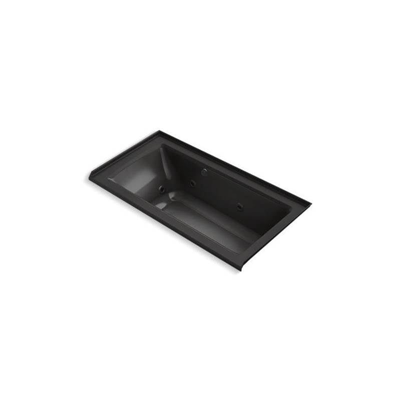 Archer  60" x 30" alcove whirlpool bath with Bask  heated surface, right drain