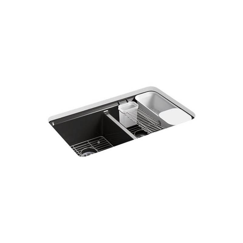 Riverby  33" undermount double-bowl workstation kitchen sink