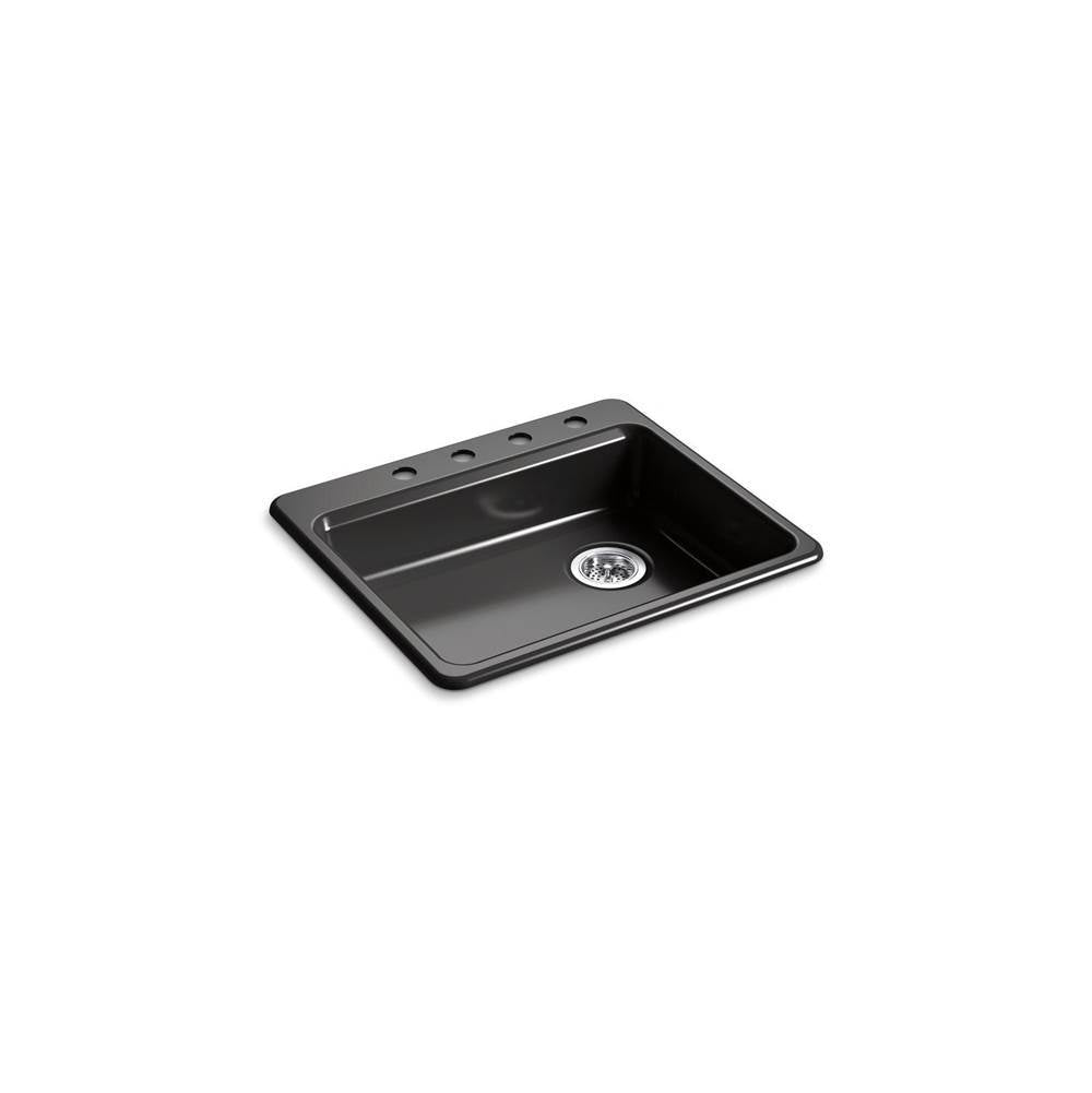 25" top-mount single-bowl kitchen sink