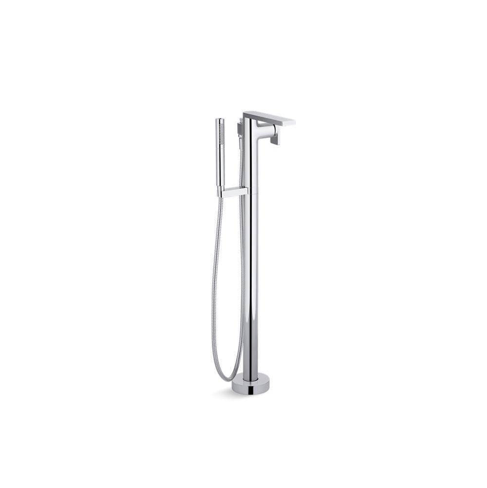 Composed  Floor-mount bath filler trim with handshower