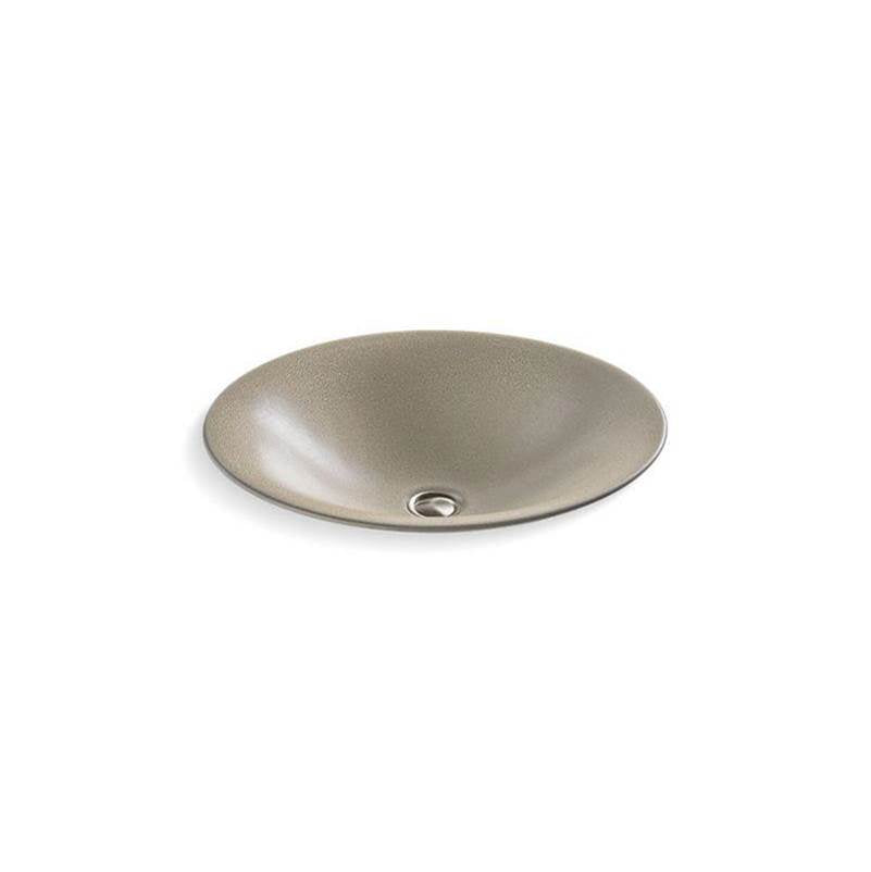 Shagreen Carillon  17-1/2" round drop-in bathroom sink, no overflow