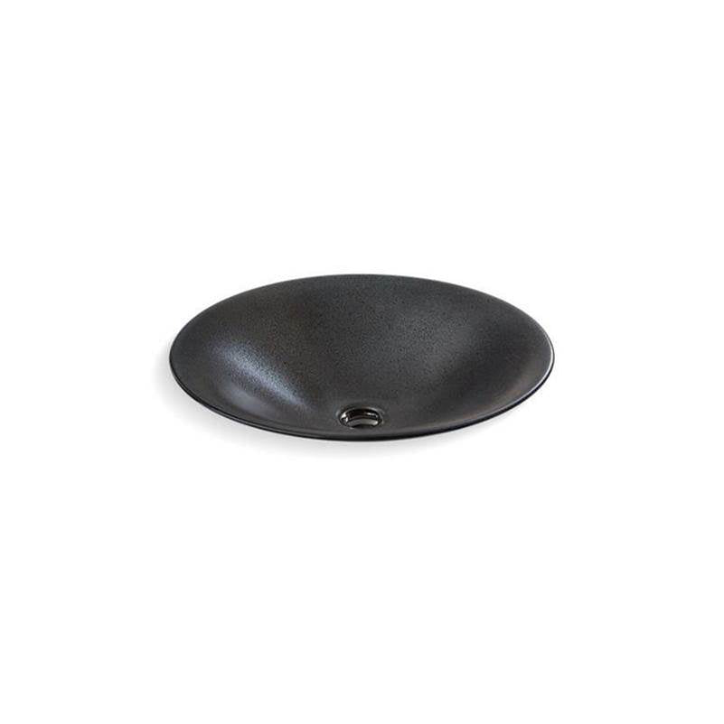 Shagreen Carillon  17-1/2" round drop-in bathroom sink, no overflow