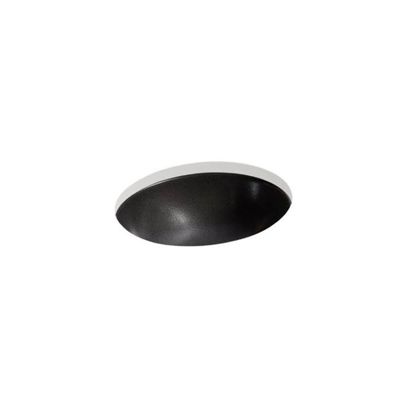Shagreen Caxton  19-1/4" oval undermount bathroom sink, no overflow