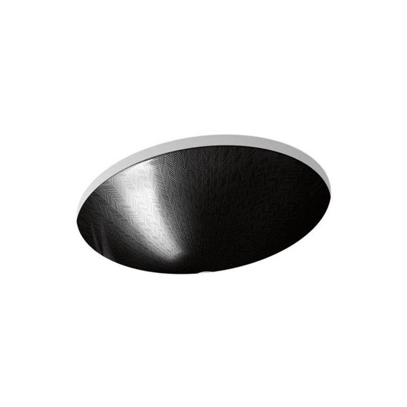 Sartorial Herringbone Caxton  19-1/4" oval undermount bathroom sink, no overflow