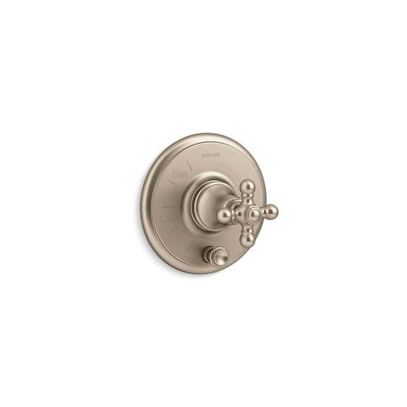 Artifacts  Rite-Temp  valve trim with push-button diverter and cross handle