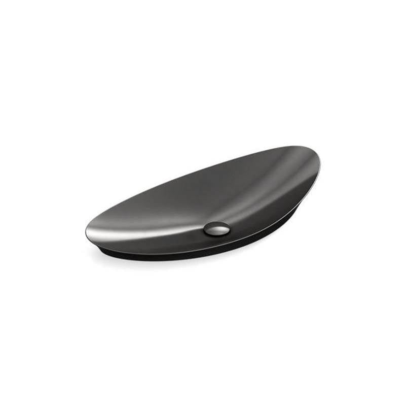 Veil 38-1/2" oval vessel bathroom sink, no overflow