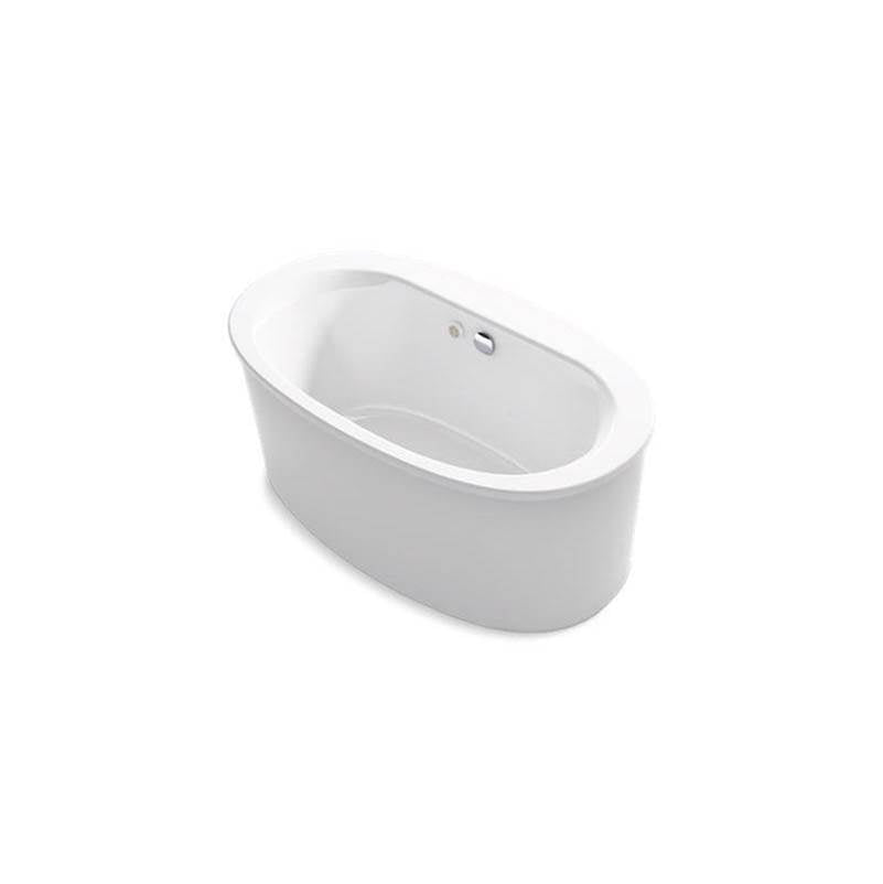 Sunstruck  60-1/2" x 34-1/2" freestanding Heated BubbleMassage air bath with straight shroud