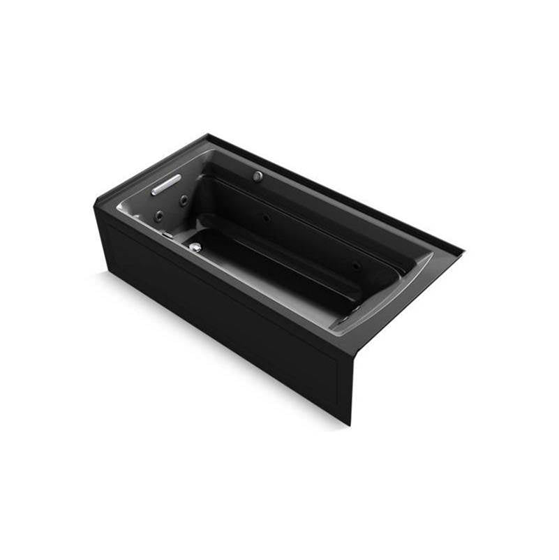 Archer  72" x 36" alcove Heated BubbleMassage air bath and whirlpool, left drain