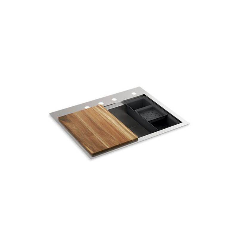 27" top-/undermount single-bowl kitchen sink