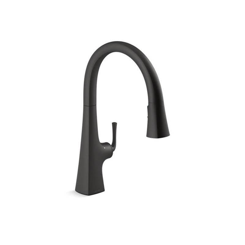 Graze  Touchless pull-down kitchen sink faucet with KOHLER  Konnect and three-function sprayhead