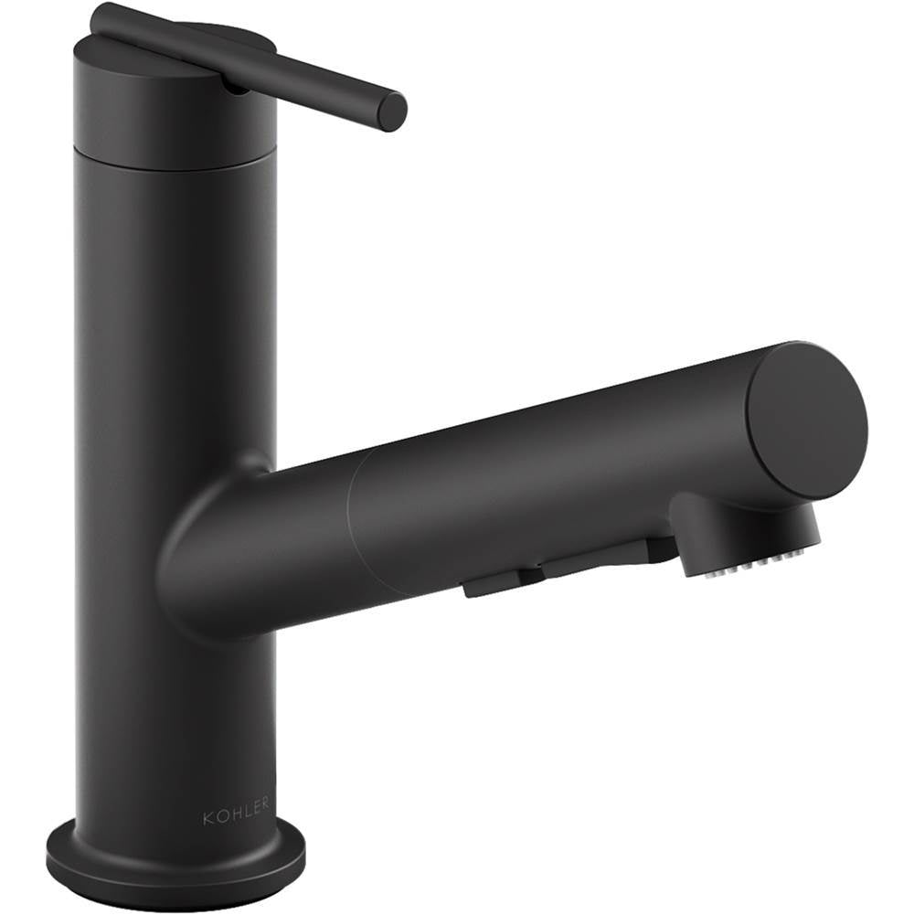 Crue  Pull-out kitchen sink faucet with three-function sprayhead