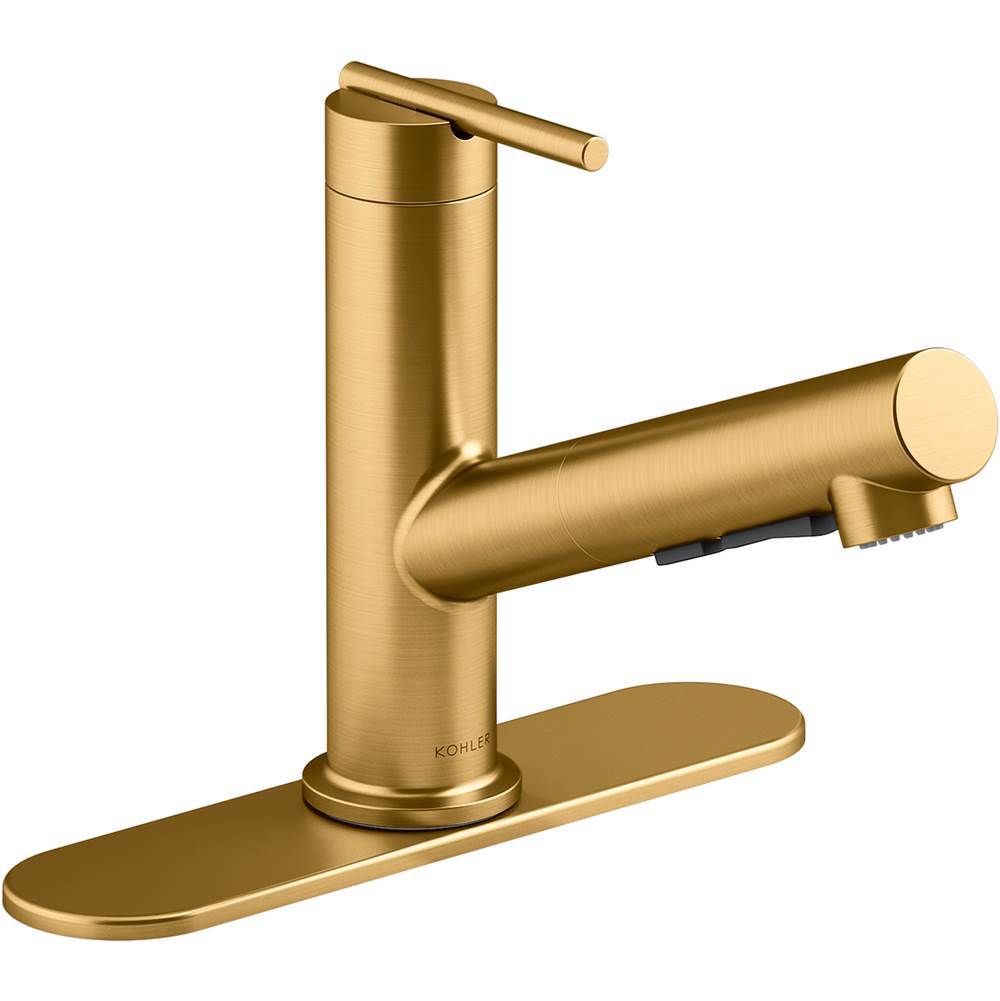 Crue  Pull-out kitchen sink faucet with three-function sprayhead
