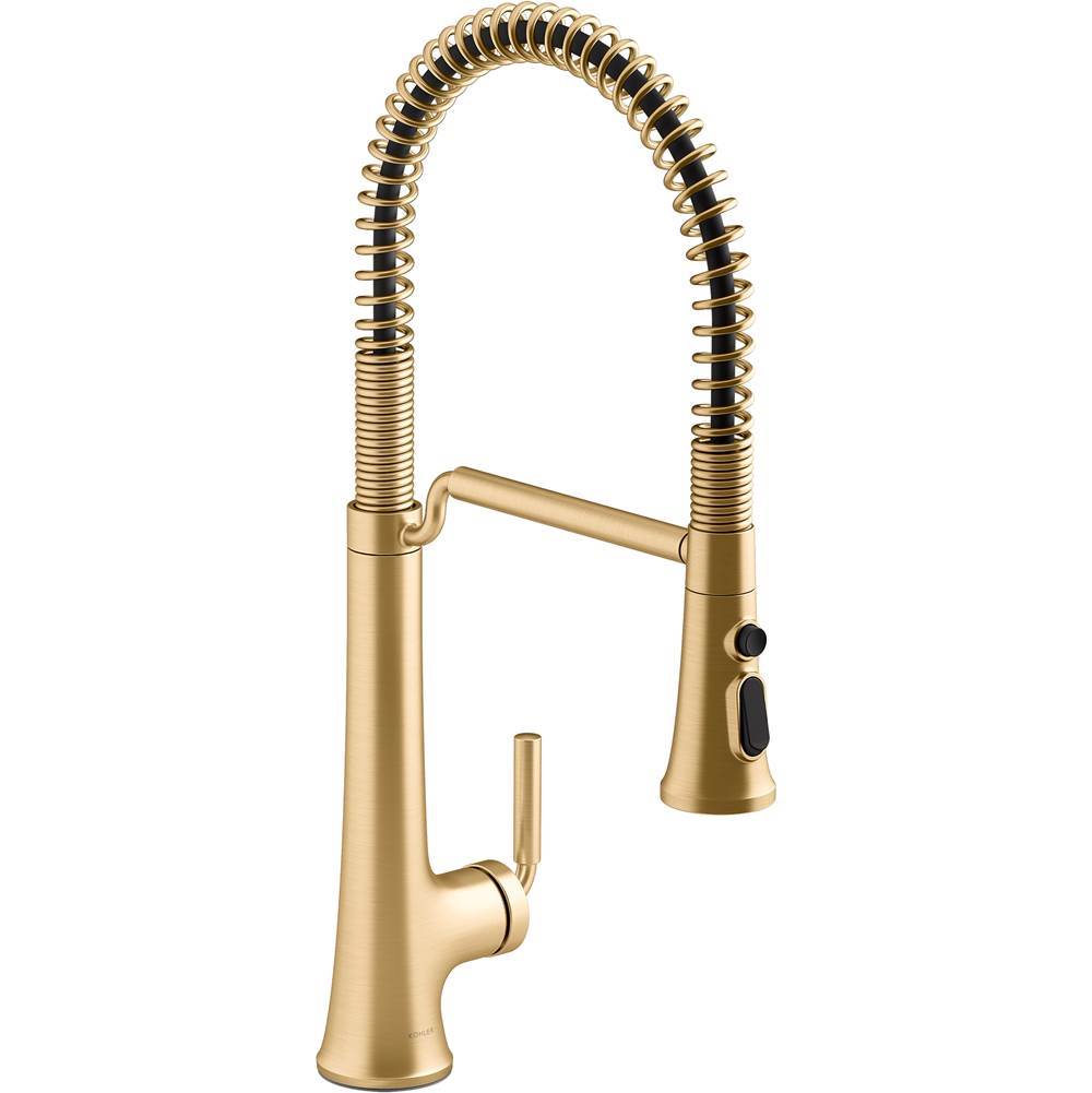 Tone  Semi-professional pull-down kitchen sink faucet with three-function sprayhead