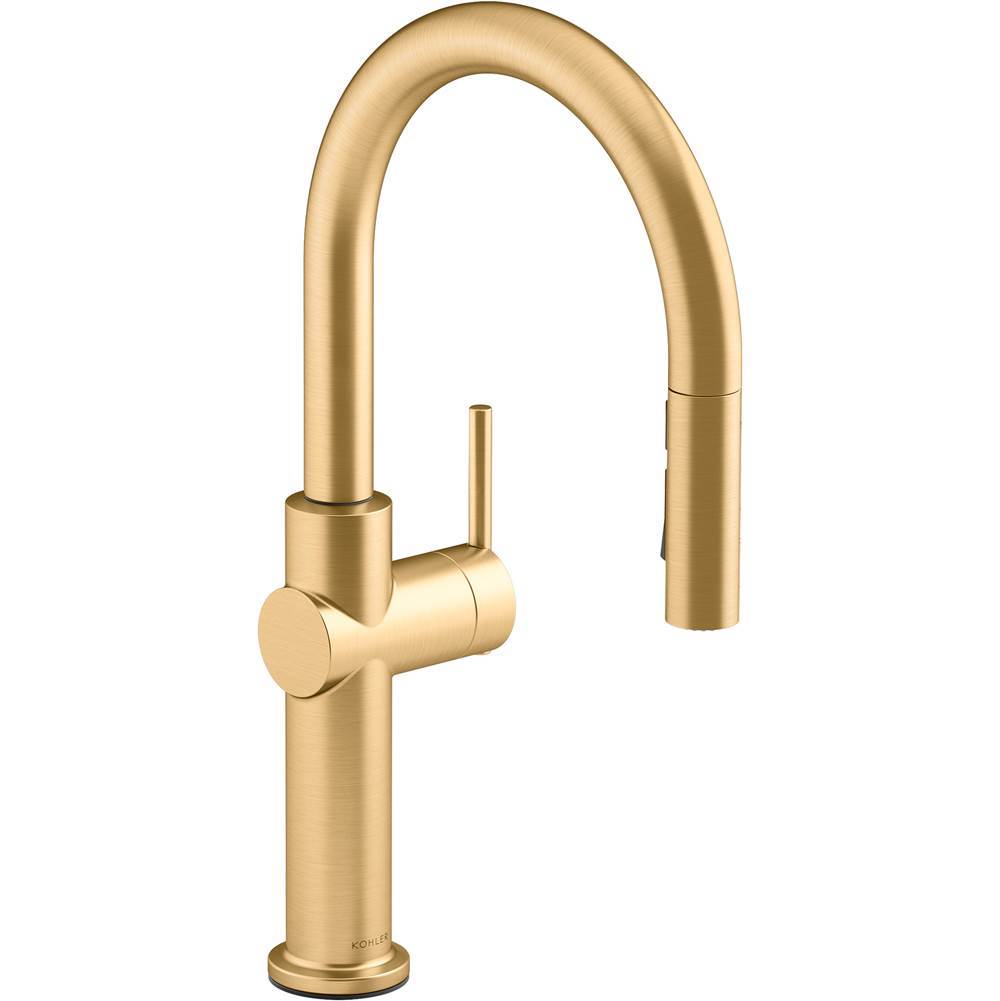 Crue  Pull-down kitchen sink faucet with three-function sprayhead