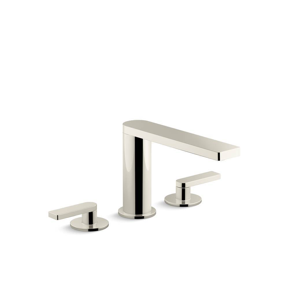 Composed  Deck-mount bath faucet with lever handles