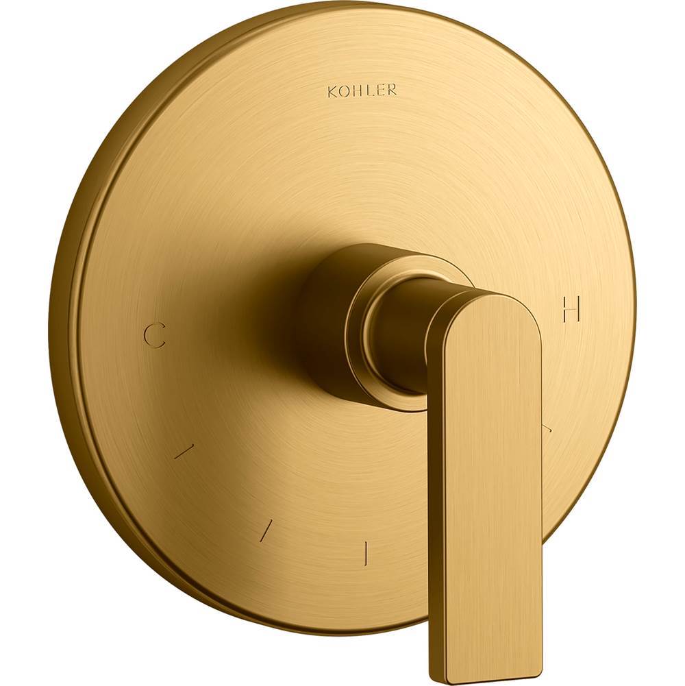 Composed  MasterShower  temperature control valve trim with lever handle