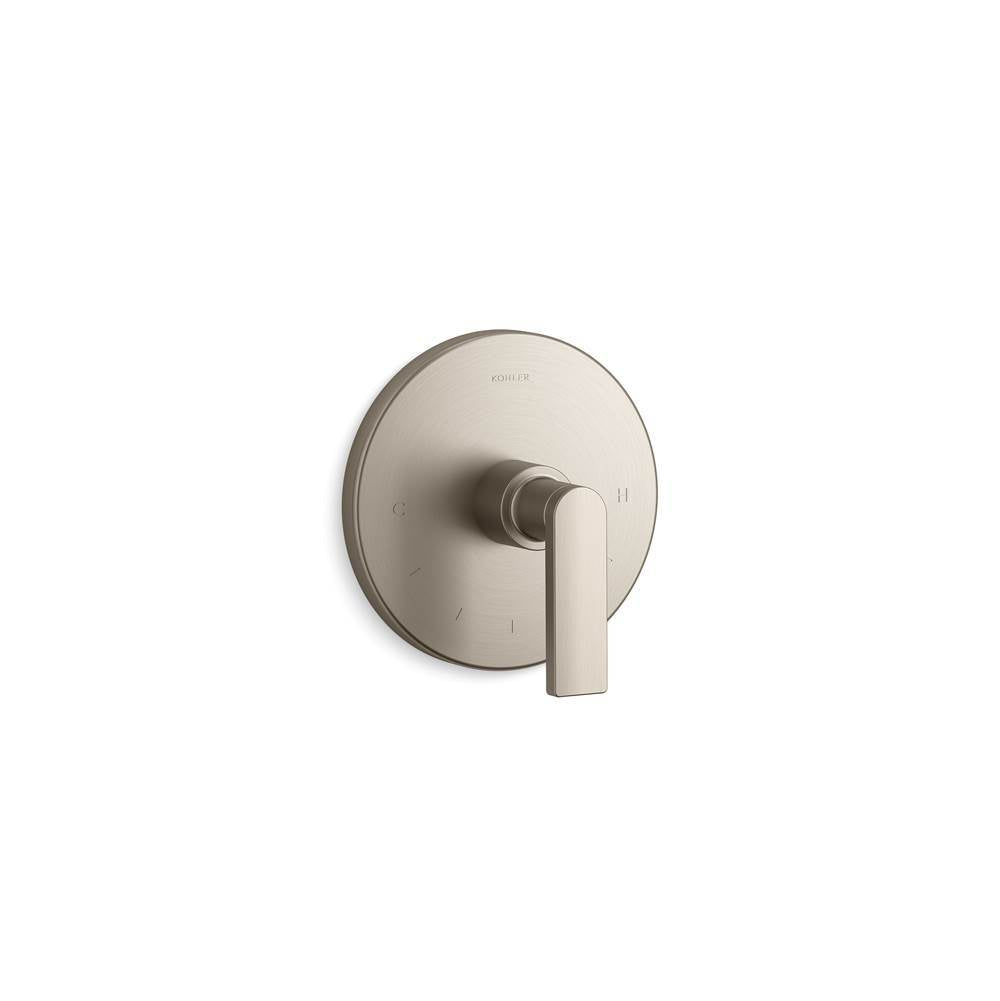 Composed  MasterShower  temperature control valve trim with lever handle