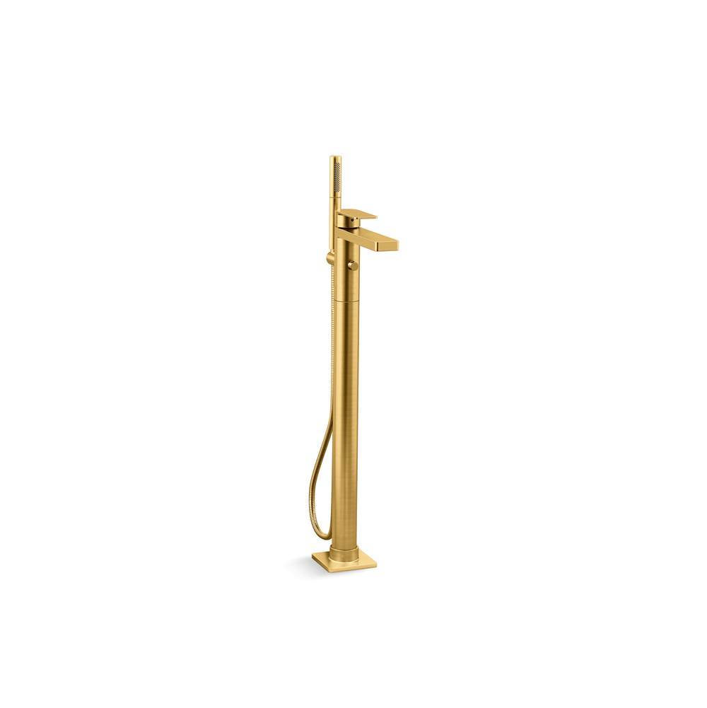 Parallel  Floor-mount bath filler trim with handshower