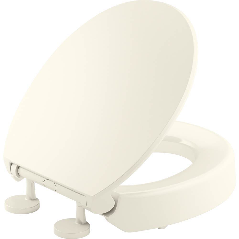 Hyten  Elevated Quiet-Close round-front toilet seat