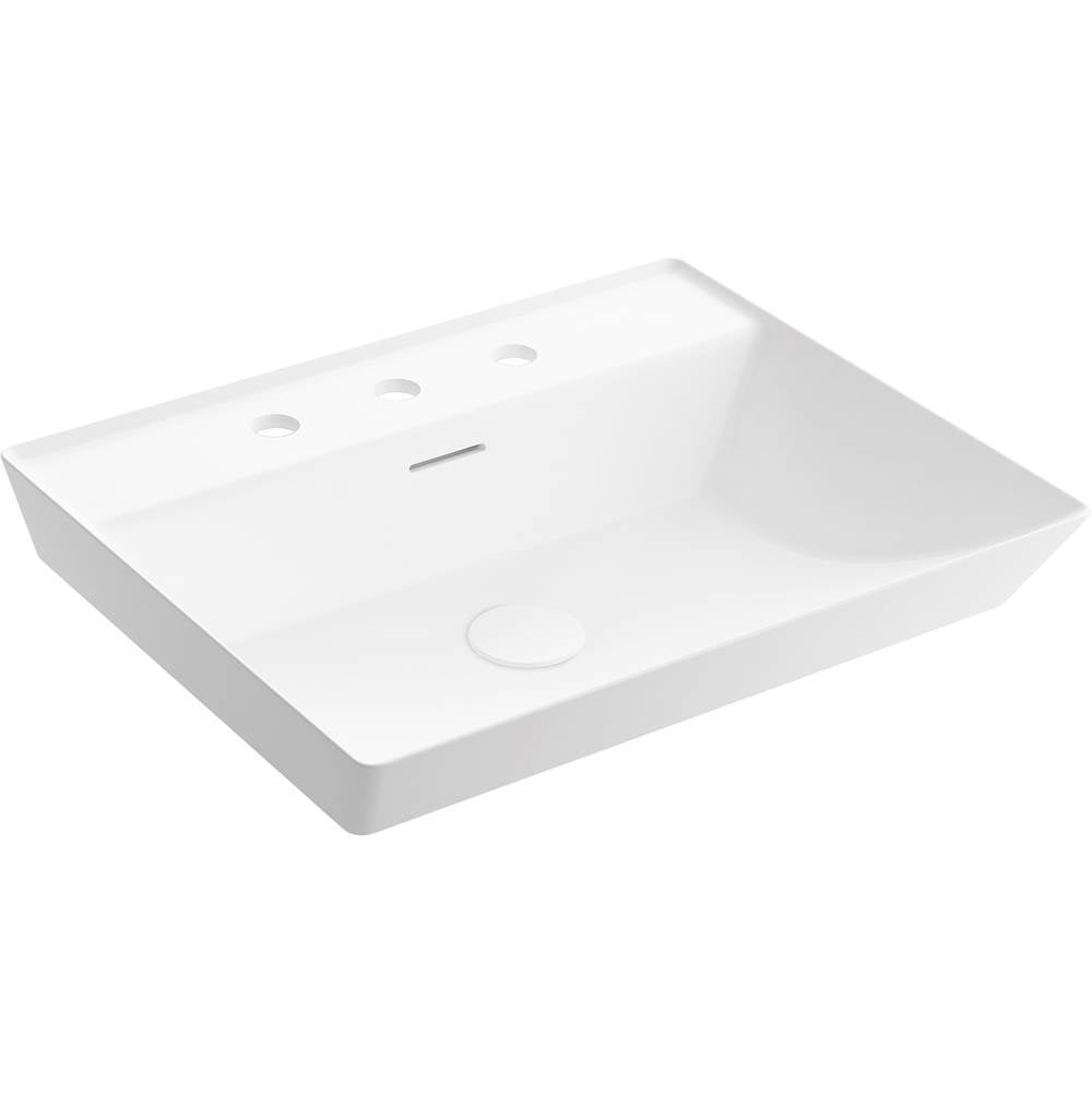Brazn  23" rectangular vessel bathroom sink