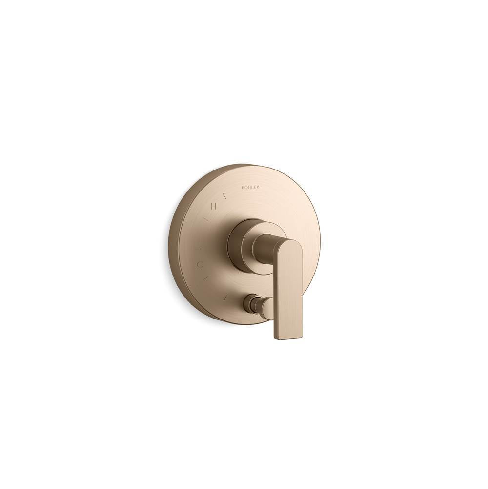 Composed  Rite-Temp  valve trim with push-button diverter and lever handle