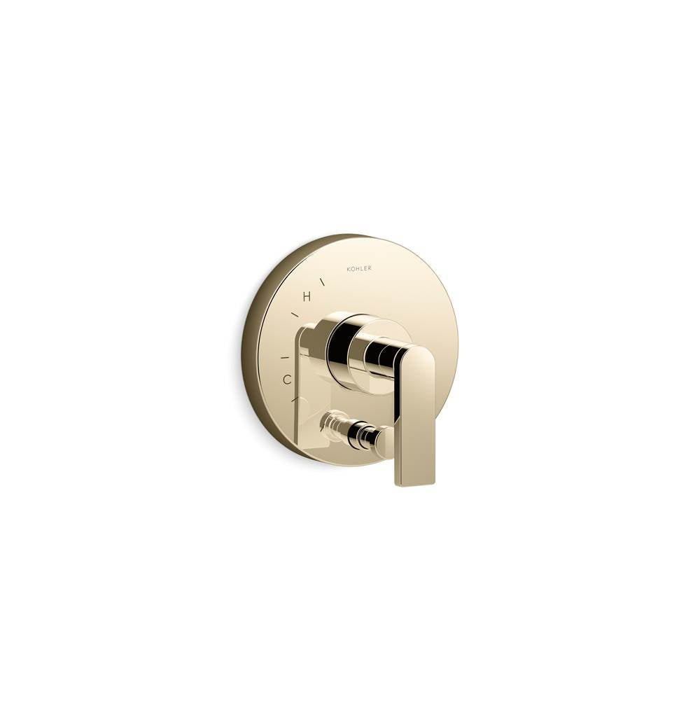 Composed  Rite-Temp  valve trim with push-button diverter and lever handle