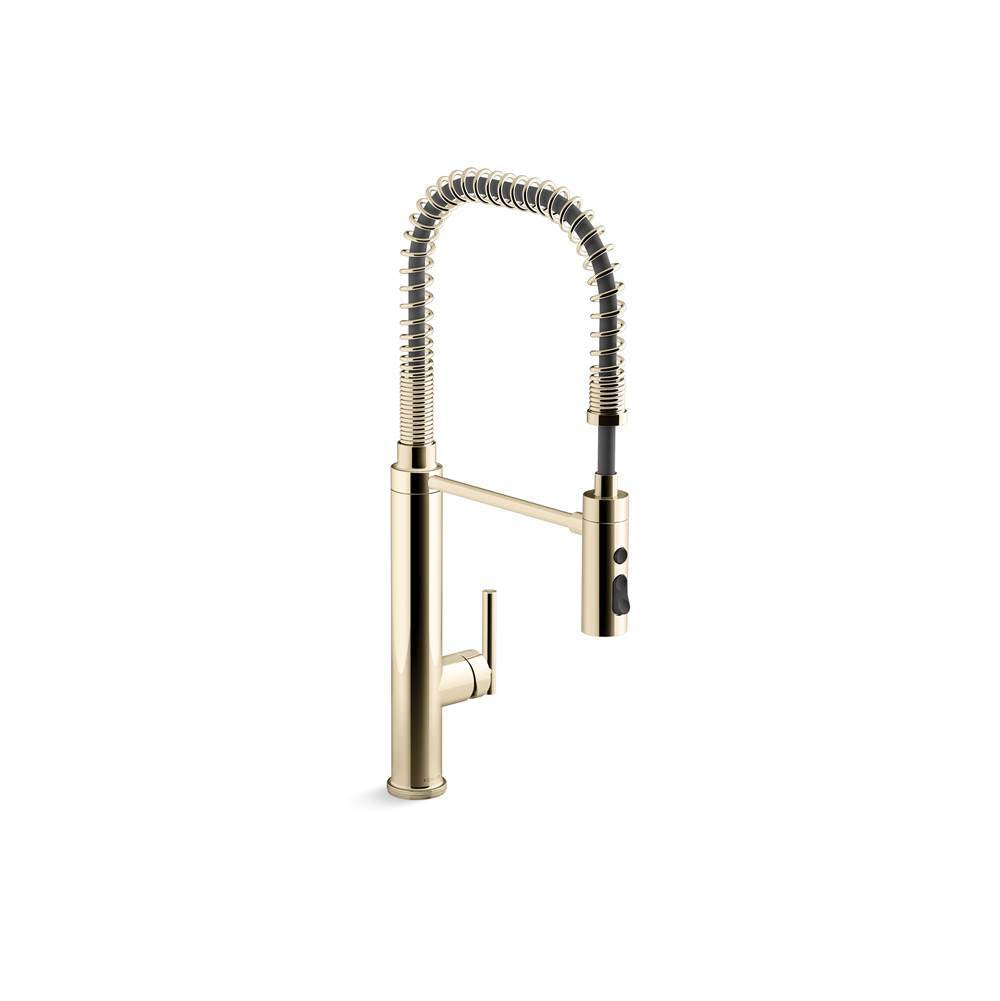 Purist  Semi-professional kitchen sink faucet with three-function sprayhead