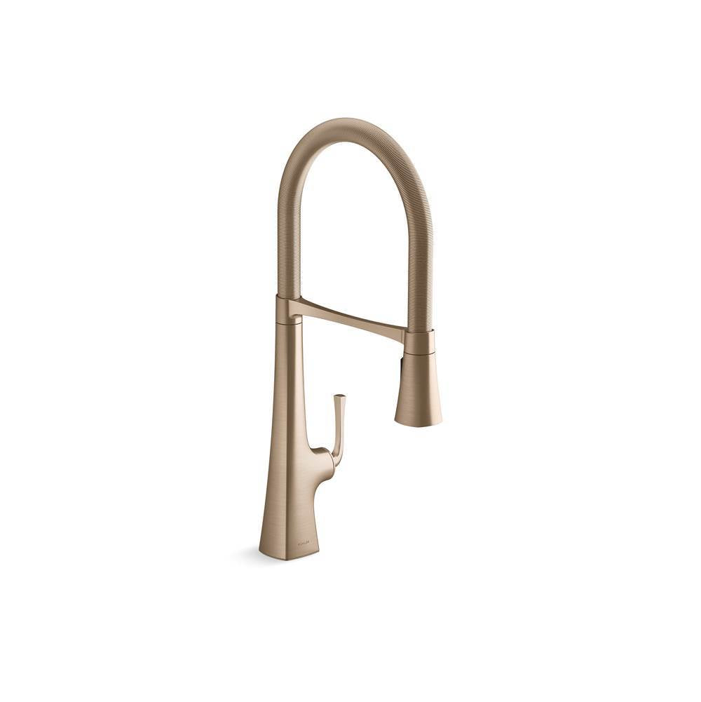 Graze  Semi-professional kitchen sink faucet with three-function sprayhead