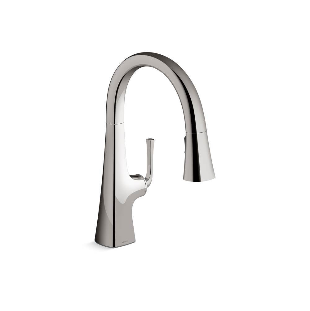 Graze  Pull-down kitchen sink faucet with three-function sprayhead