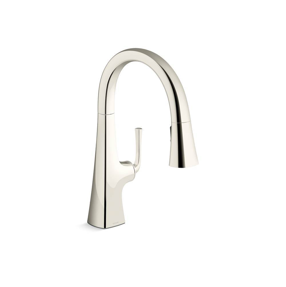 Graze  Pull-down kitchen sink faucet with three-function sprayhead